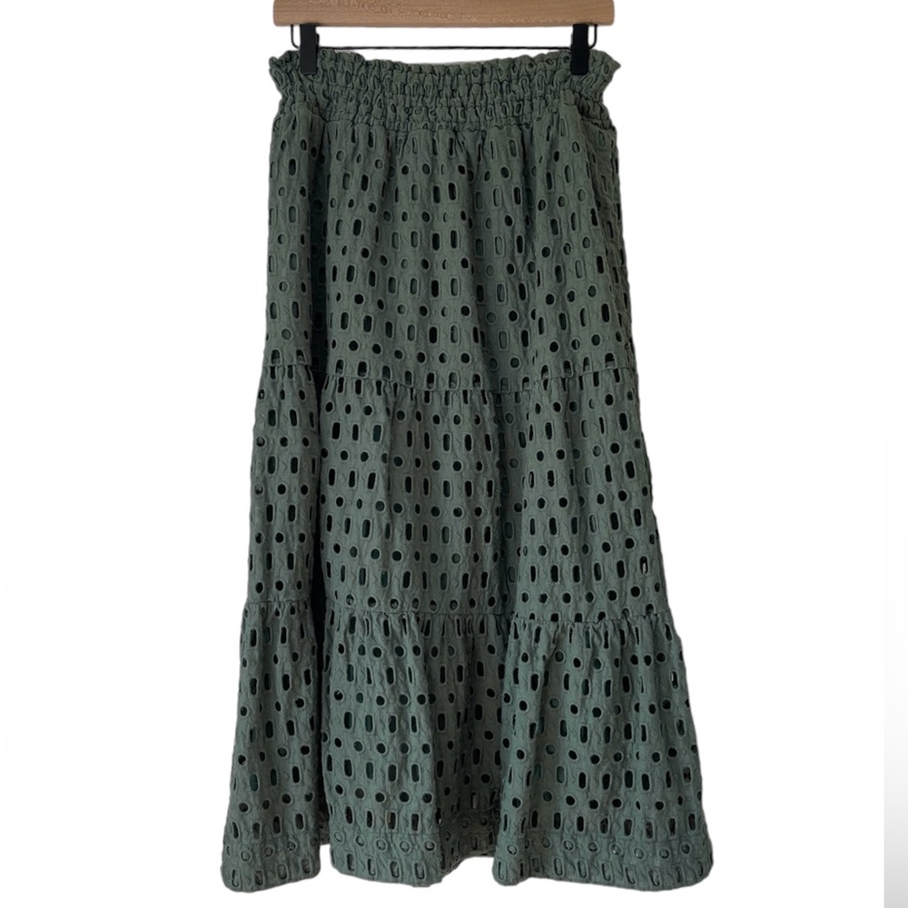 ANTHROPOLOGIE Somerset Eyelet Maxi Skirt